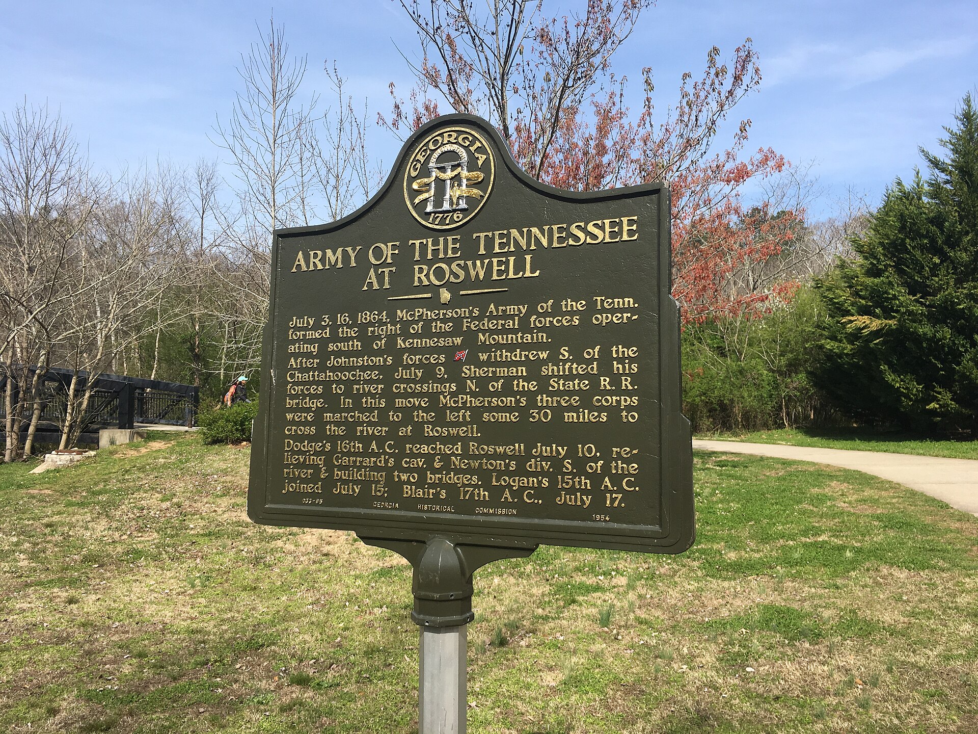 Historic Roswell, Georgia along the Chattahoochee River